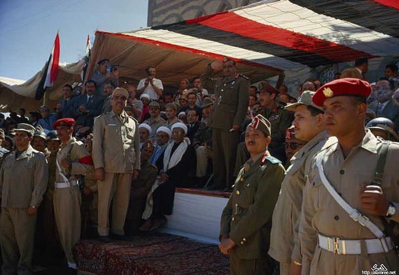 Abdullah_al-Sallal_in_a_military_display_March_1963